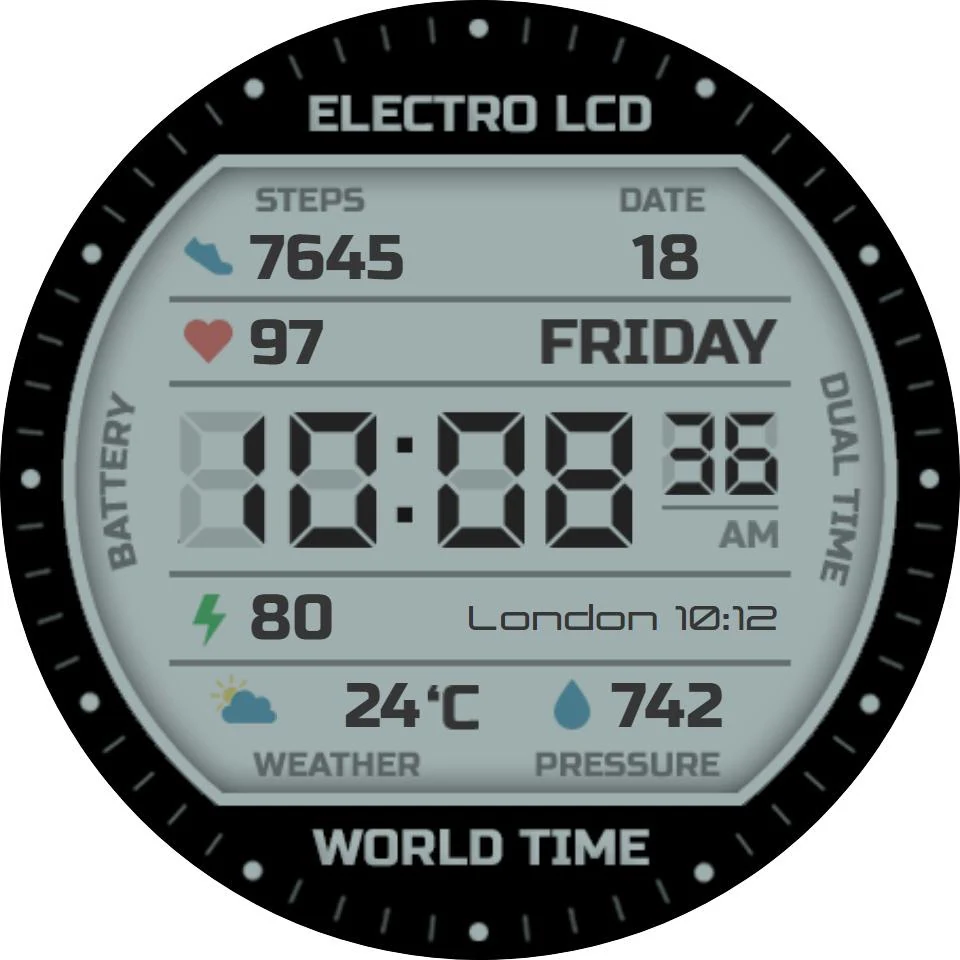 Циферблат Electro LCD
