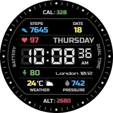 Циферблат DARK LCD