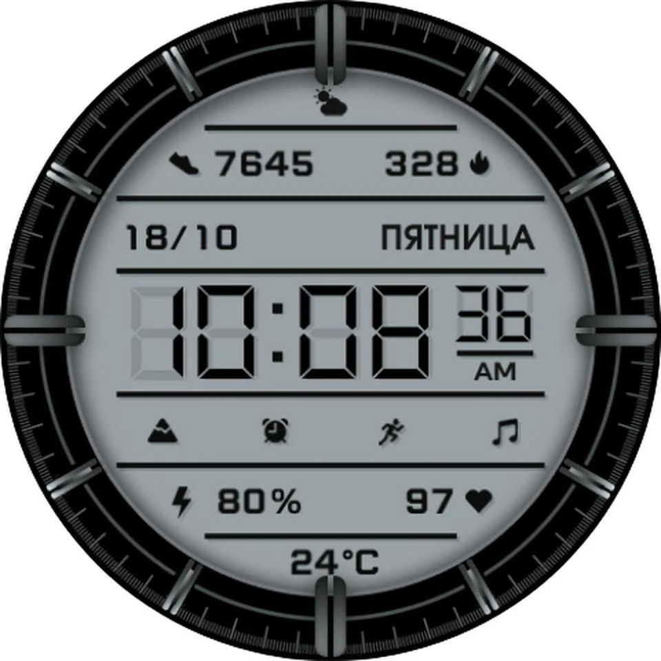 Циферблат LCD GT 3 RU