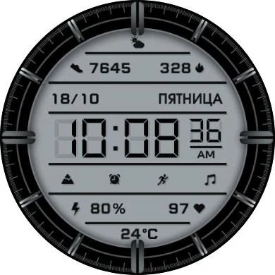 Циферблат LCD GT 3 RU