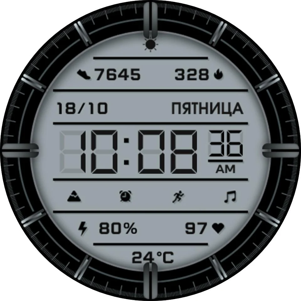 Циферблат LCD GT 2 RU