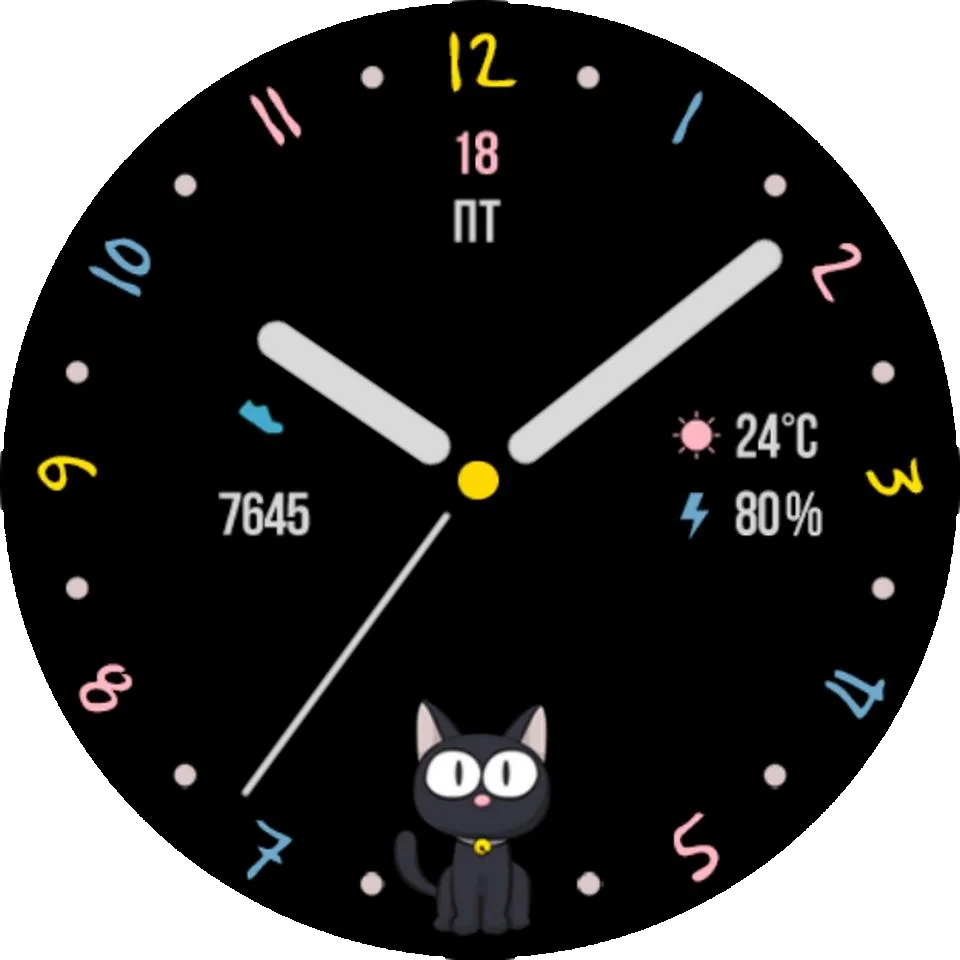 Циферблат Cartoon Cat RUS
